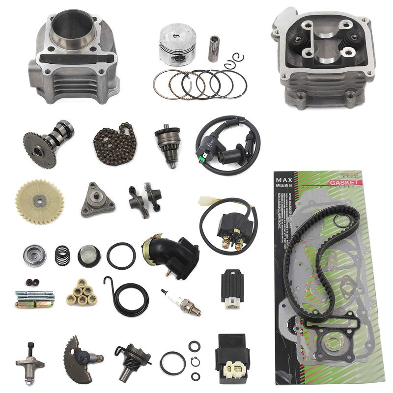 TRKIMAL GY6 Cylinder Rebuild Kits Trkimal 47mm 80cc Big Bore Upgrade Kits for 49cc 50cc 139QMB Engines 64mm Valve scooter moped parts, GY6 Engine parts for Chinese Scooter(64mm Valve Length) - Image 1